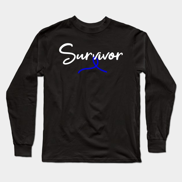 Colon Cancer Survivor Long Sleeve T-Shirt by TheBestHumorApparel